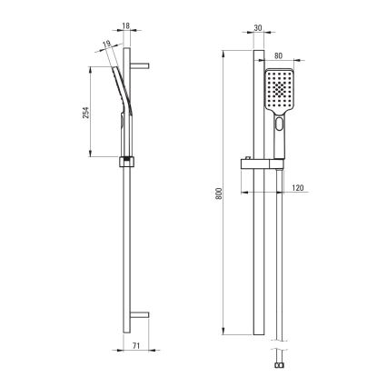 Deante NGA_N52K - ALPINIA-suihkusetti, musta