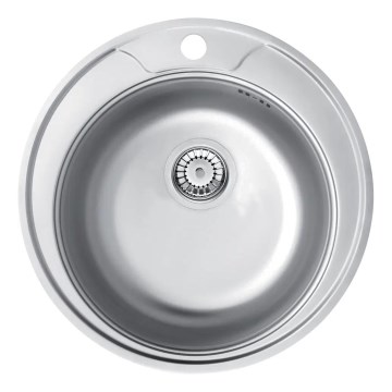 Deante ZHC_0813 - Keittiön pesuallas TWIST halkaisija 49 cm satiini