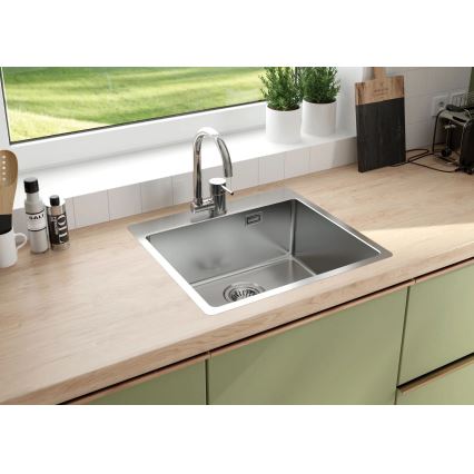 Deante ZPO_010B - Keittiön pesuallas OLFATO 50,5x55 cm harjattu teräs