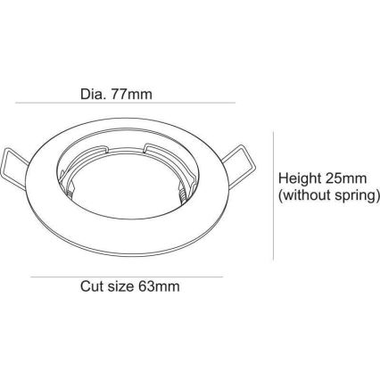 Deko-Light 120017 - Upotettu valo RUND 1xGU5,3-MR16/35W/12V valkoinen