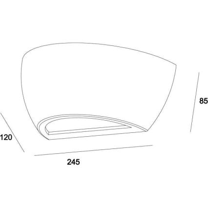 Deko-Light 341179 - Seinävalaisin NETITO 1xE14/25W/230V betoni
