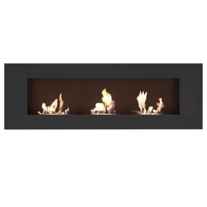 Kratki - Sisäänrakennettava BIO-takka 40x120 cm 3x1,1kW musta