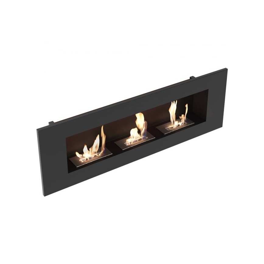 Kratki - Sisäänrakennettava BIO-takka 40x120 cm 3x1,1kW musta