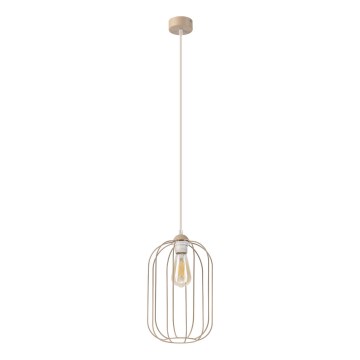 DESTELLO riippuvalaisin johdolla 1xE27/15W/230V, halkaisija 21 cm, beige