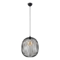 DESTELLO-riippuvalaisin kaapelilla 1xE27/15W/230V, halkaisija 33 cm, musta