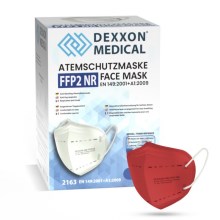 DEXXON MEDICAL Hengityssuojain FFP2 NR Punainen 1kpl