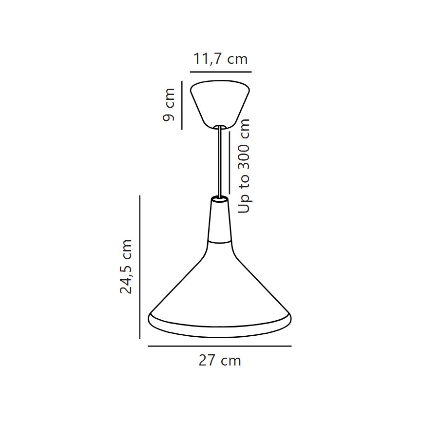 DFTP by Nordlux - Kattokruunu johdossa NORI 1xE27/40W/230V