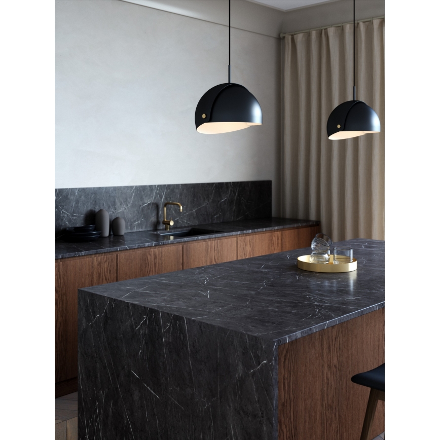 DFTP by Nordlux - Kattokruunu johdossa säädettävällä lampunvarjostimella ALIGN 1xE27/15W/230V musta