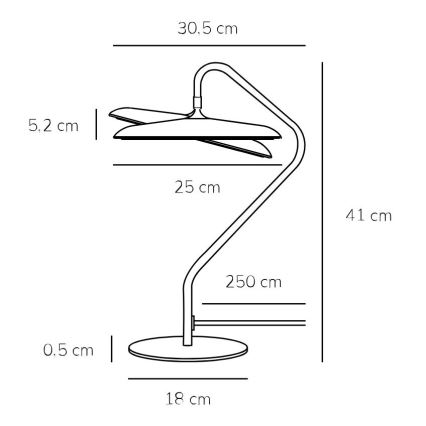 DFTP by Nordlux - LED-pöytävalaisin ARTIST LED/15W/230V musta