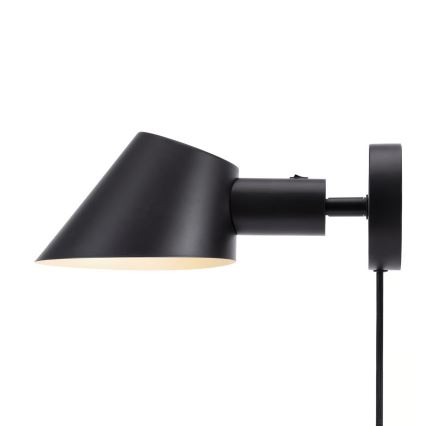 DFTP by Nordlux - Seinävalaisin STAY 1xE27/60W/230V musta