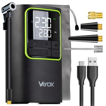 Digitaalinen taskukokoinen kompressori 5V 4000 mAh musta