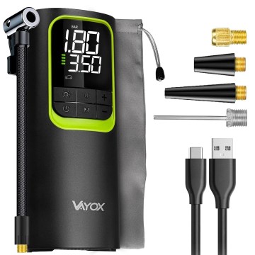 Digitaalinen taskukompressori 5 V 8000 mAh, musta