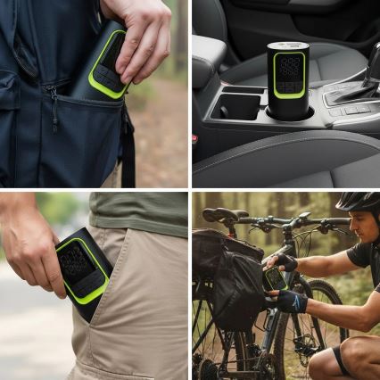 Digitaalinen taskukompressori 5 V 8000 mAh, musta