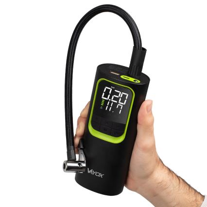 Digitaalinen taskukompressori 5 V 8000 mAh, musta