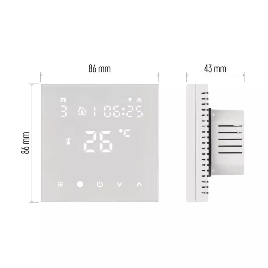 Digital termostaatti lattialämmitykseen GoSmart 230V/16A Wi-Fi Tuya