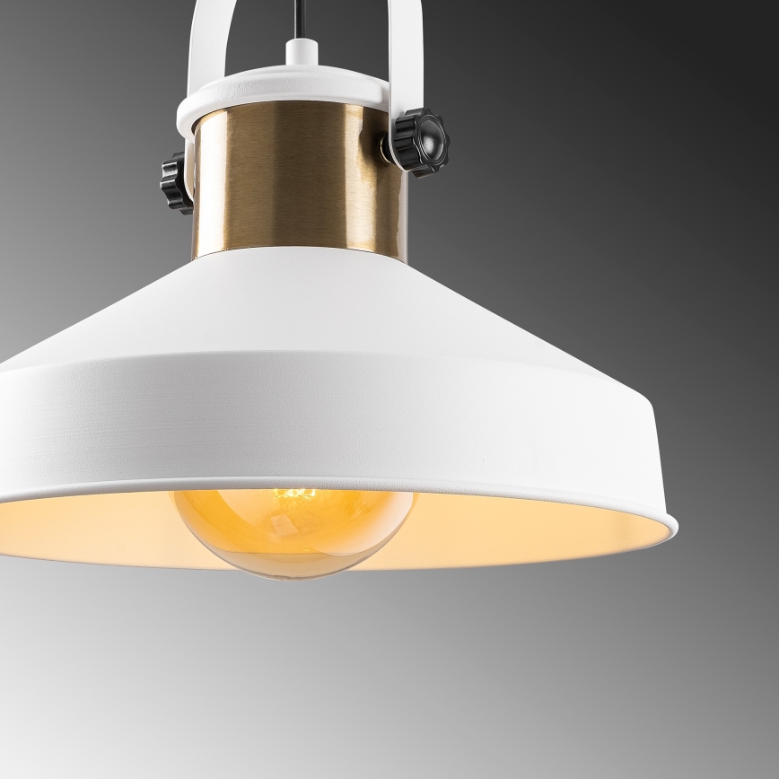 DODO riippuvalaisin vaijerilla 1xE27/40W/230V valkoinen/pronssi