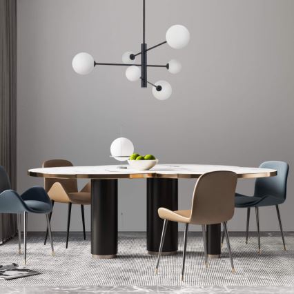 DORADO varrellinen kattokruunu 6xG9/40W/230V musta