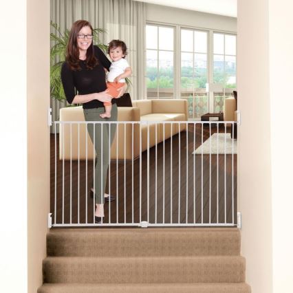 Dreambaby - Turva-aita BROADWAY 76-134,5 cm valkoinen