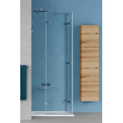 Dřevojas - Seinälle asennettava kylpyhuonekaappi ZYLO 35x155 cm tammi