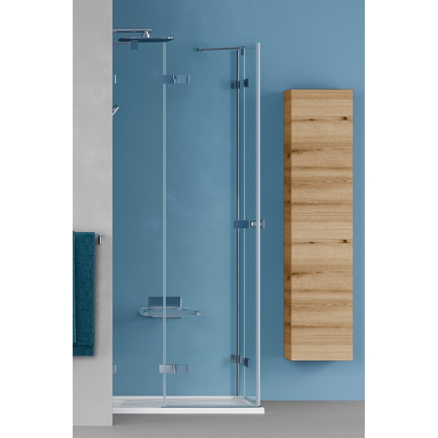 Dřevojas - Seinälle asennettava kylpyhuonekaappi ZYLO 35x155 cm tammi