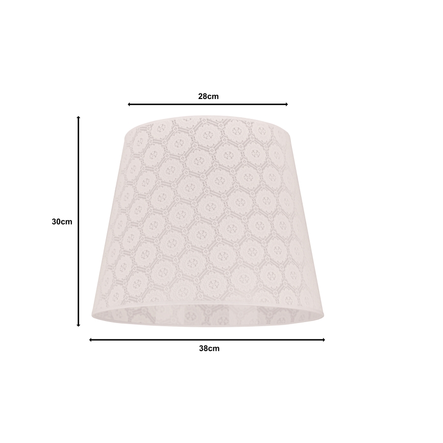 Duolla - Varjostin kattokruunuun CLASSIC L E27 halkaisija 38 cm valkoinen