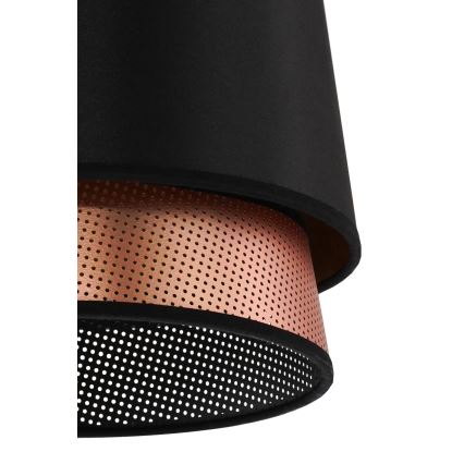 Duolla - Kattokruunu johdossa BELL SHINY 1xE27/15W/230V halkaisija 25 cm musta/kupari