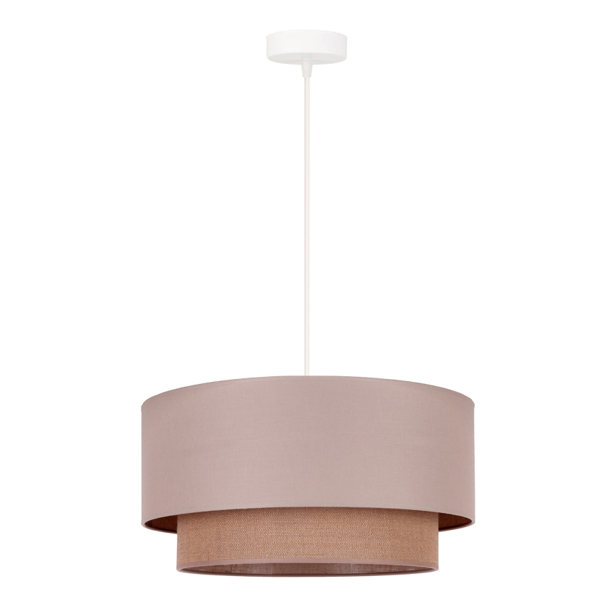 Duolla - Kattokruunu johdossa BOHO 1xE27/15W/230V halkaisija 45 cm beige/ruskea