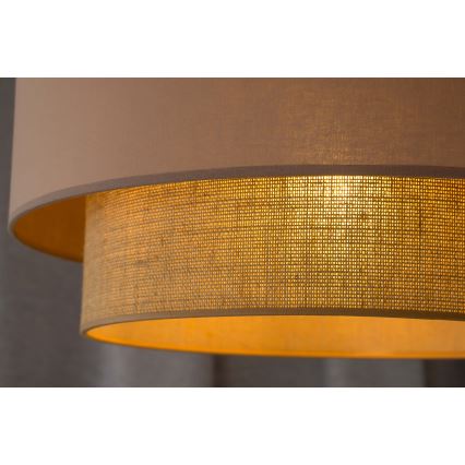 Duolla - Kattokruunu johdossa BOHO 1xE27/15W/230V halkaisija 45 cm beige/ruskea