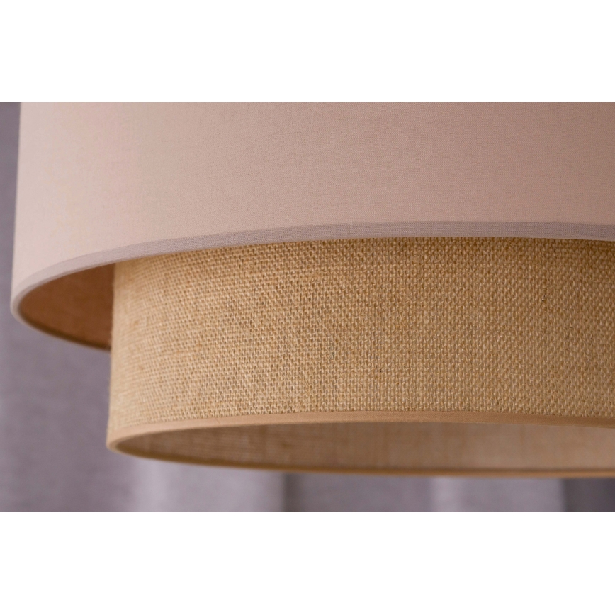 Duolla - Kattokruunu johdossa BOHO 1xE27/15W/230V halkaisija 45 cm beige/ruskea