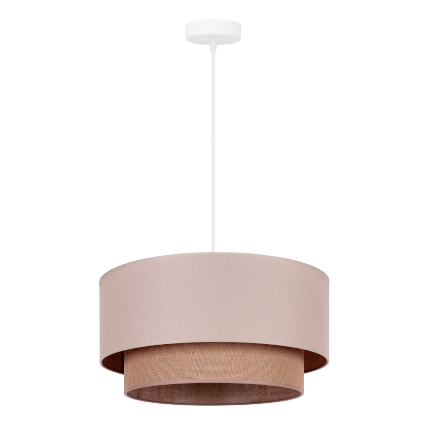 Duolla - Kattokruunu johdossa BOHO 1xE27/15W/230V halkaisija 45 cm beige/ruskea