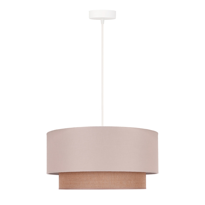 Duolla - Kattokruunu johdossa BOHO 1xE27/15W/230V halkaisija 45 cm beige/ruskea