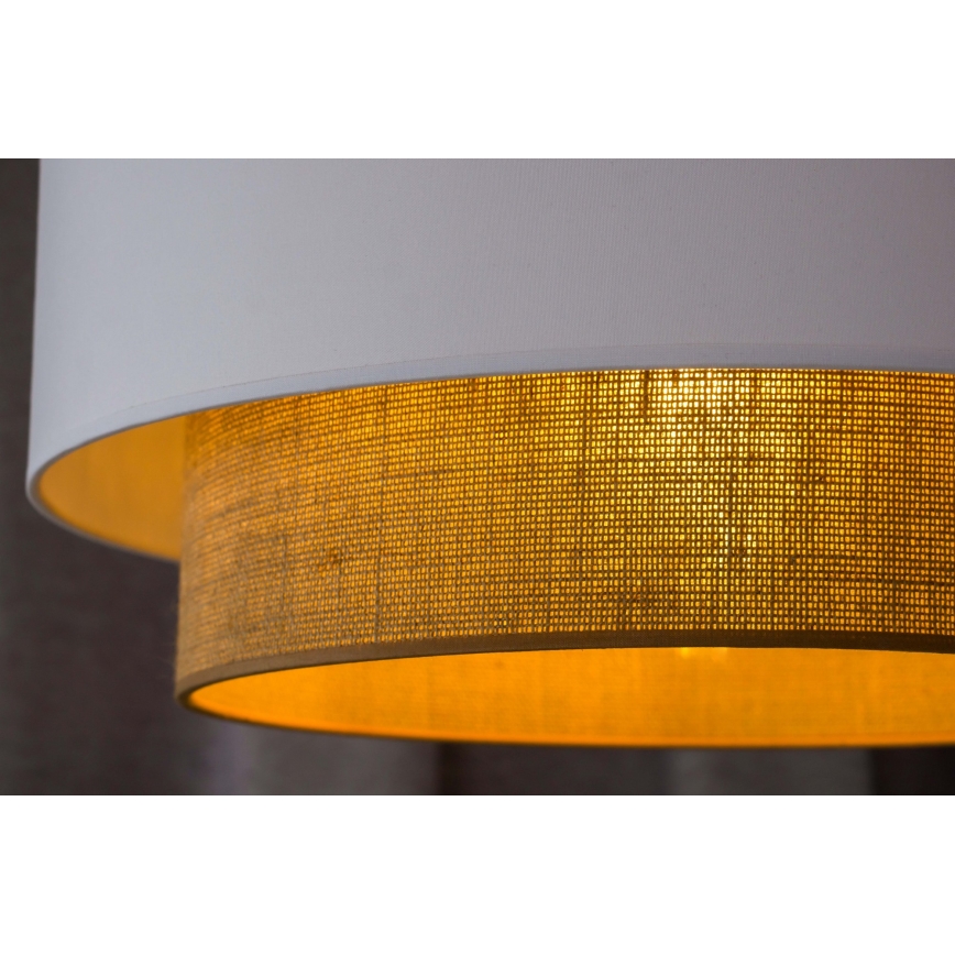 Duolla - Kattokruunu johdossa BOHO 1xE27/15W/230V halkaisija 45 cm valkoinen/ruskea