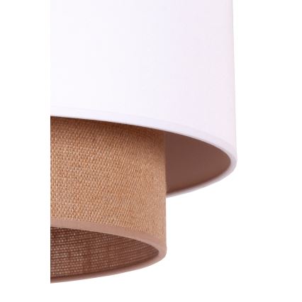 Duolla - Kattokruunu johdossa BOHO 1xE27/15W/230V halkaisija 45 cm valkoinen/ruskea