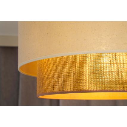 Duolla - Kattokruunu johdossa BOHO 1xE27/15W/230V halkaisija 60 cm beige/ruskea