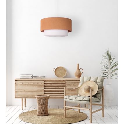 Duolla - Kattokruunu johdossa BOHO 1xE27/40W/230V halkaisija 45 cm beige/valkoinen