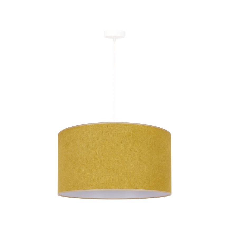 Duolla - Kattokruunu johdossa BRISTOL 1xE27/15W/230V halkaisija 45 cm keltainen/valkoinen