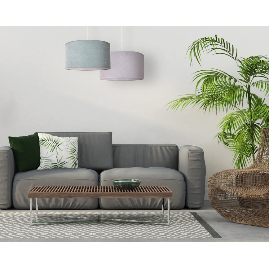 Duolla - Kattokruunu johdossa BRISTOL 1xE27/15W/230V halkaisija 45 cm vihreä/valkoinen