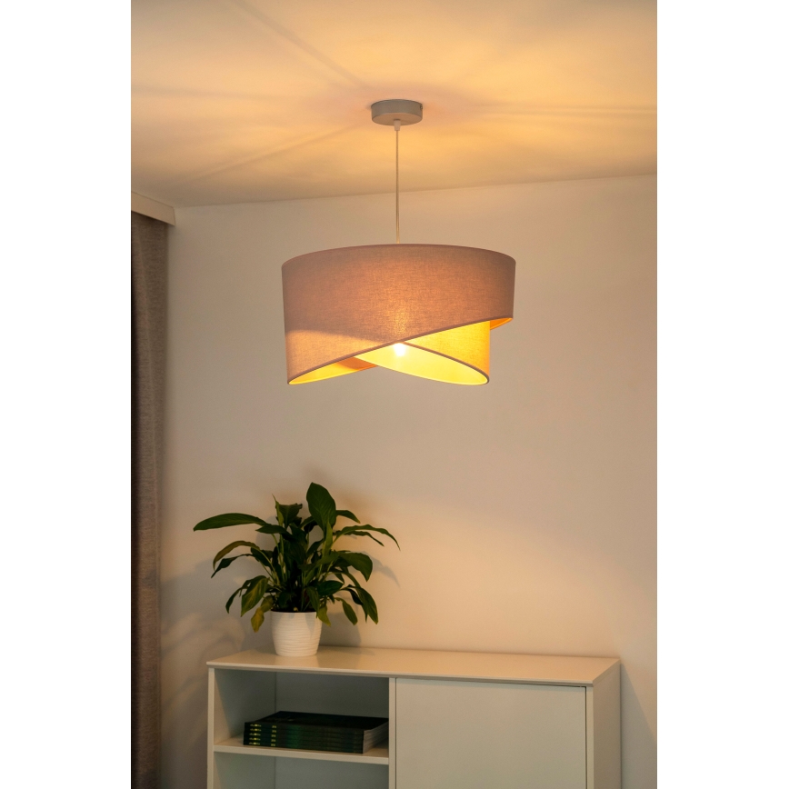 Duolla - Kattokruunu johdossa CELLO 1xE27/40W/230V halkaisija 45 cm vaaleanpunainen