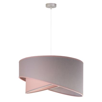 Duolla - Kattokruunu johdossa CELLO 1xE27/40W/230V halkaisija 45 cm vaaleanpunainen