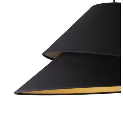 Duolla - Kattokruunu johdossa COCO 1xE27/40W/230V halkaisija 50 cm musta