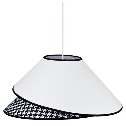 Duolla - Kattokruunu johdossa COCO 1xE27/40W/230V halkaisija 50 cm valkoinen/musta