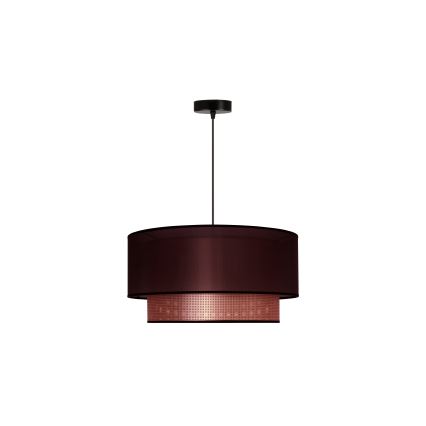 Duolla - Kattokruunu johdossa COPPER SHINY 1xE27/15W/230V halkaisija 45 cm ruskea/kupari