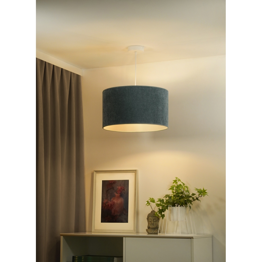 Duolla - Kattokruunu johdossa CORDUROY 1xE27/15W/230V halkaisija 40 cm vaaleansininen