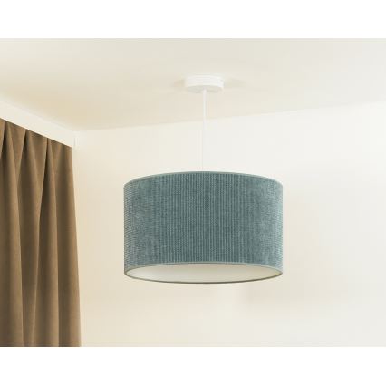Duolla - Kattokruunu johdossa CORDUROY 1xE27/15W/230V halkaisija 40 cm vaaleansininen
