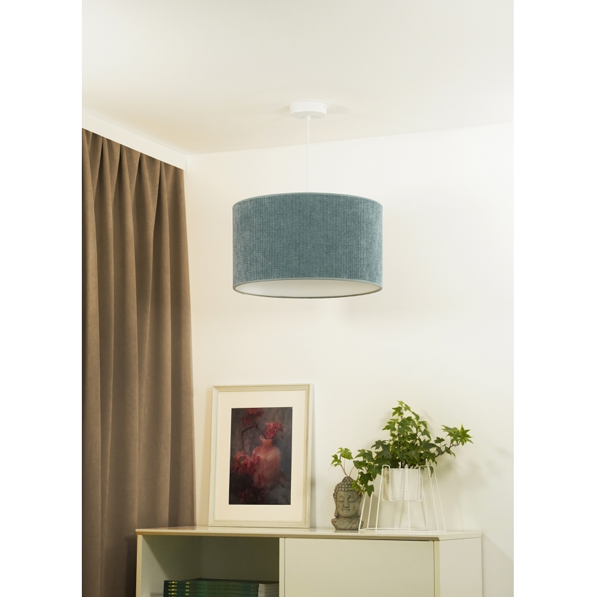 Duolla - Kattokruunu johdossa CORDUROY 1xE27/15W/230V halkaisija 40 cm vaaleansininen