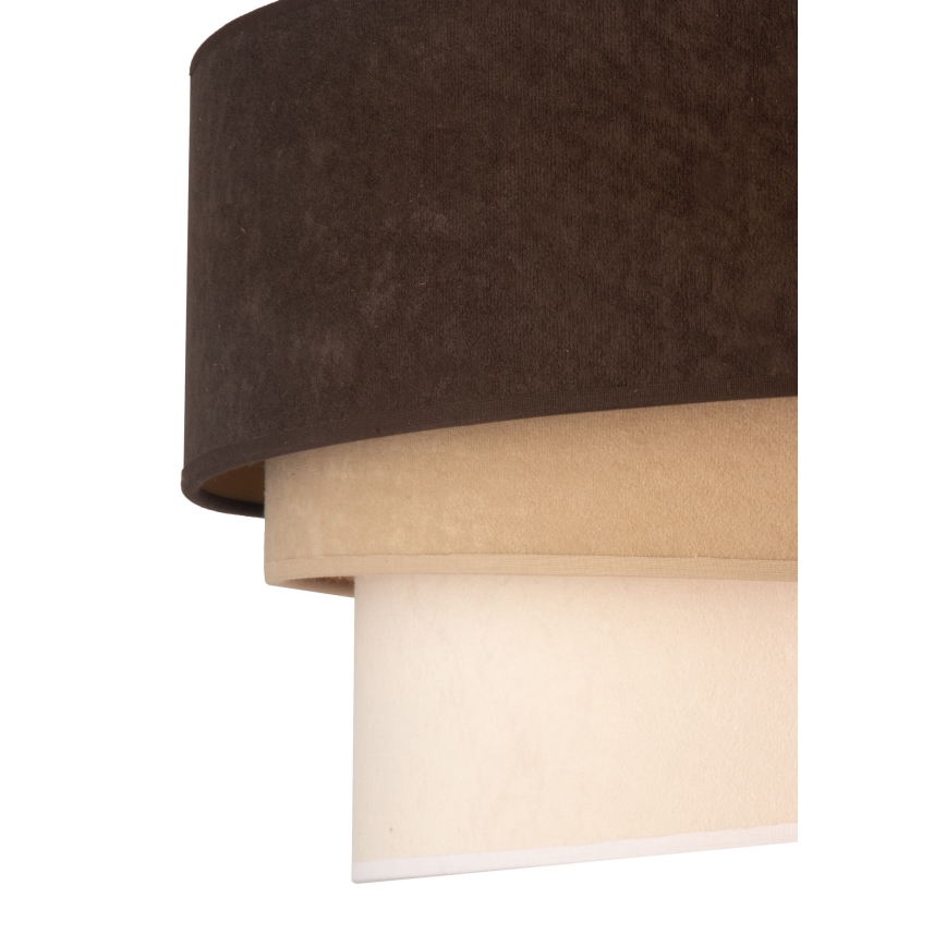 Duolla - Kattokruunu johdossa DEVON 1xE27/40W/230V halkaisija 45 cm ruskea/beige