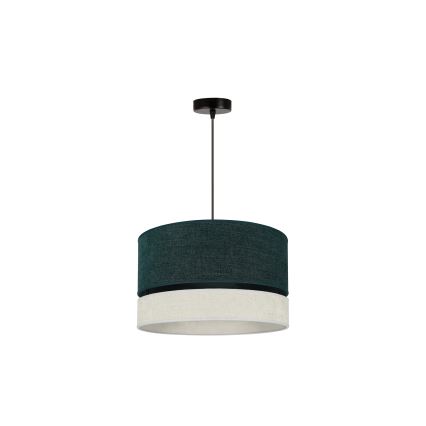 Duolla - Kattokruunu johdossa DOUBLE 1xE27/15W/230V halkaisija 40 cm vihreä/harmaa
