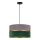 Duolla - Kattokruunu johdossa DUO 1xE27/15W/230V halkaisija 40 cm harmaa/vihreä/kulta