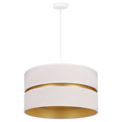 Duolla - Kattokruunu johdossa DUO 1xE27/15W/230V halkaisija 40 cm kerma/kulta