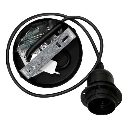 Duolla - Kattokruunu johdossa DUO 1xE27/15W/230V halkaisija 40 cm musta/kulta